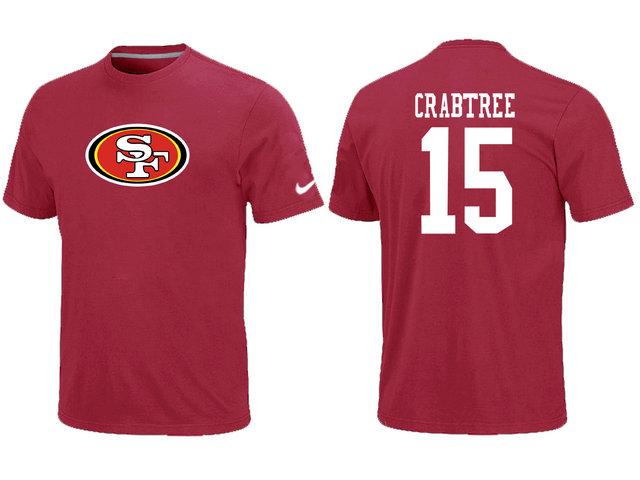Nike San Francisco 49ers 15 CRABTREE Name & Number Red NFL T-Shirt Cheap
