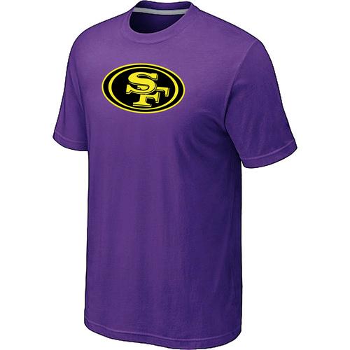 Nike San Francisco 49ers Neon Logo Charcoal Purple NFL T-Shirt Cheap