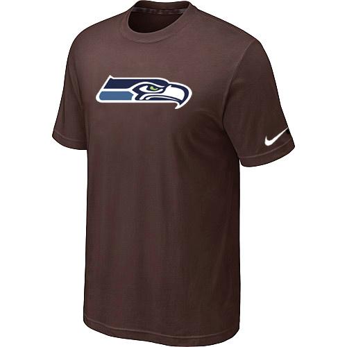 Nike Seattle Seahawks Sideline Legend Authentic Logo Dri-FIT T-Shirt Brown Cheap