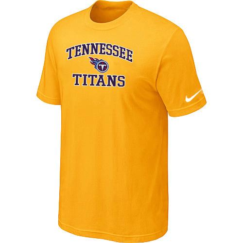 Tennessee Titans Heart & Soul Yellow T-Shirt Cheap
