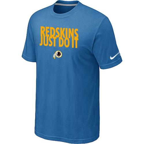 Nike Washington Redskins Just Do It light Blue NFL T-Shirt Cheap