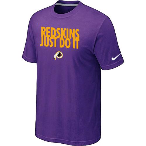 Nike Washington Redskins Just Do It Purple NFL T-Shirt Cheap