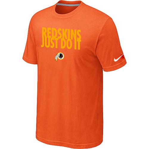 Nike Washington Redskins Just Do It Orange NFL T-Shirt Cheap
