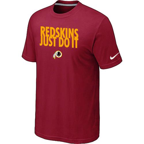 Nike Washington Redskins Just Do It Red NFL T-Shirt Cheap