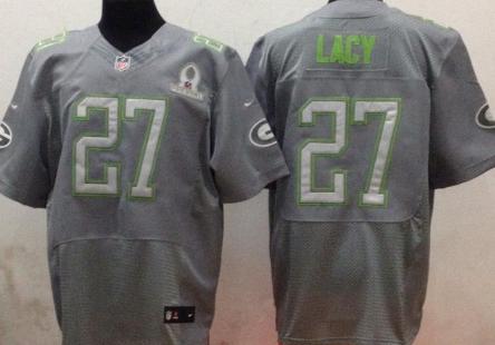 2014 Pro Bowl Nike Green Bay Packers 27 Eddie Lacy Elite Grey NFL Jerseys Cheap