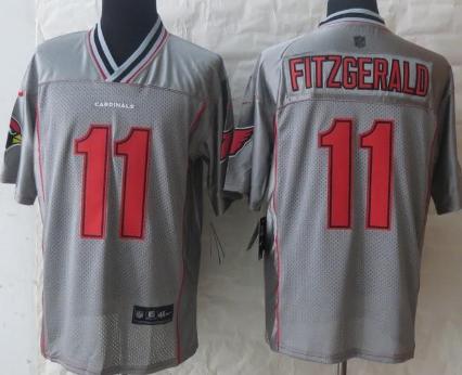 Nike Arizona Cardinals 11 Larry Fitzgerald Grey Vapor Elite NFL Jerseys Cheap
