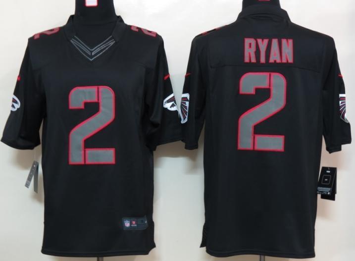 Nike Atlanta Falcons #2 Matt Ryan Black Impact Game LIMITED NFL Jerseys Cheap
