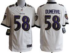 Nike Baltimore Ravens 58 Elvis Dumervil White Game NFL Jerseys Cheap