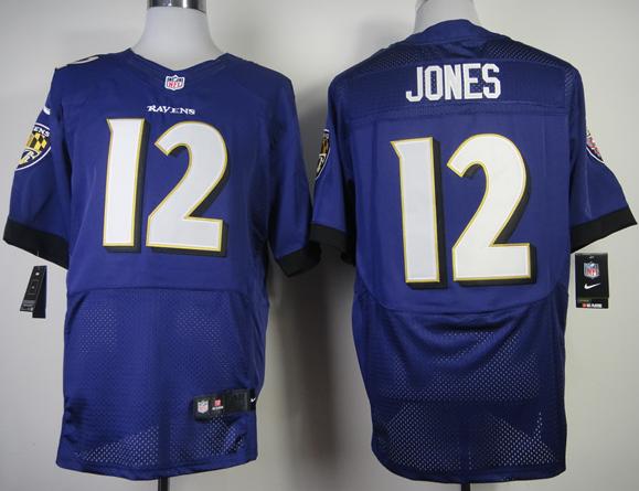 Nike Baltimore Ravens 12 Jacoby Jones Purple Elite NFL Jerseys 2013 New Style Cheap