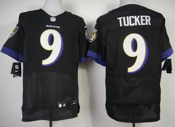 Nike Baltimore Ravens 9 Justin Tucker Black Elite NFL Jerseys 2013 New Style Cheap