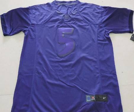 Nike Baltimore Ravens 5 Joe Flacco Purple Drenched Limited NFL Jerseys Cheap