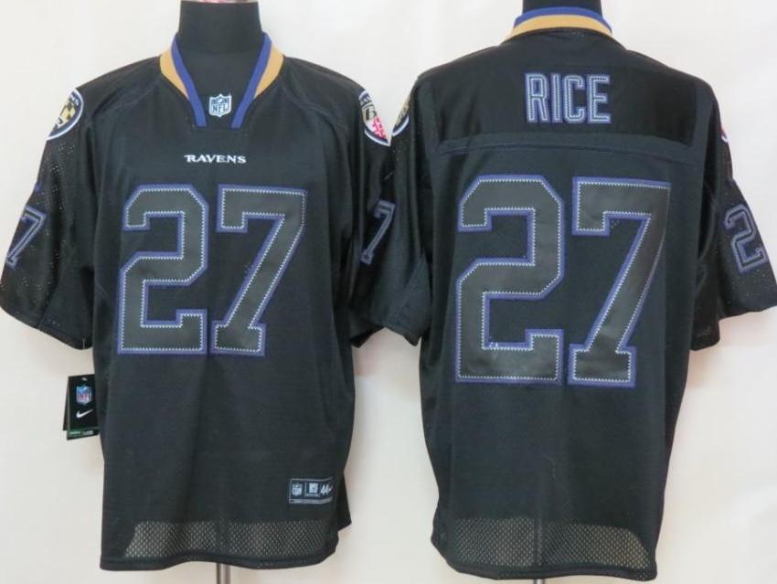 Nike Baltimore Ravens #27 Ray Rice Lights Out Black NFL Jerseys Cheap