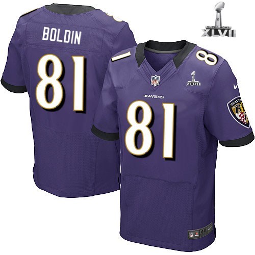 Nike Baltimore Ravens 81 Anquan Boldin Elite Purple 2013 Super Bowl NFL Jersey Cheap