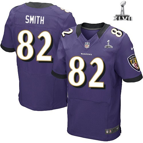 Nike Baltimore Ravens 82 Torrey Smith Elite Purple 2013 Super Bowl NFL Jersey Cheap