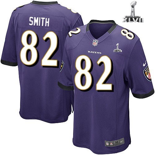Nike Baltimore Ravens 82 Torrey Smith Game Purple 2013 Super Bowl NFL Jersey Cheap