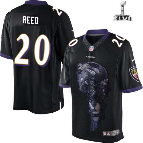 Nike Baltimore Ravens 20 Ed Reed Limited Helmet Tri Blend Black 2013 Super Bowl NFL Jersey Cheap