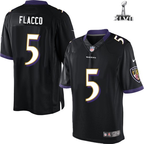 Nike Baltimore Ravens 5 Joe Flacco Limited Black 2013 Super Bowl NFL Jersey Cheap