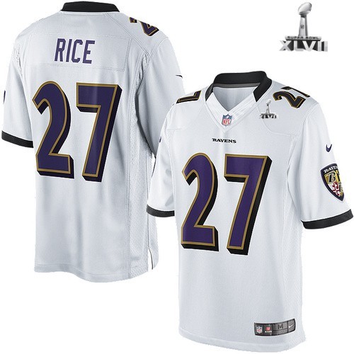 Nike Baltimore Ravens 27 Ray Rice Limited White 2013 Super Bowl NFL Jersey Cheap