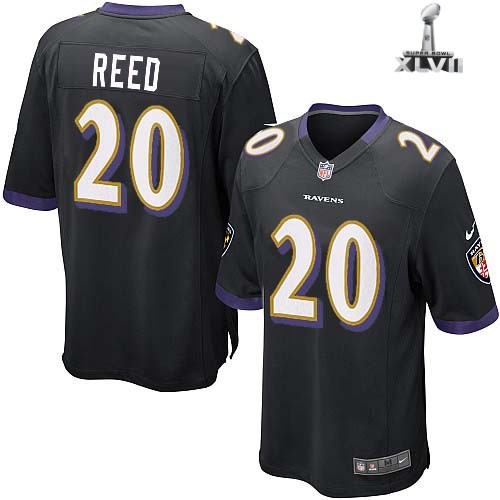Nike Baltimore Ravens 20 Ed Reed Game Black 2013 Super Bowl NFL Jersey Cheap