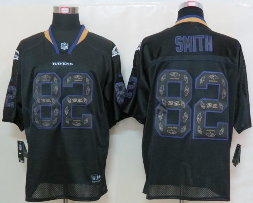 Nike Baltimore Ravens 82 Torrey Smith Lights Out Black NFL Jerseys Logo On Number Cheap
