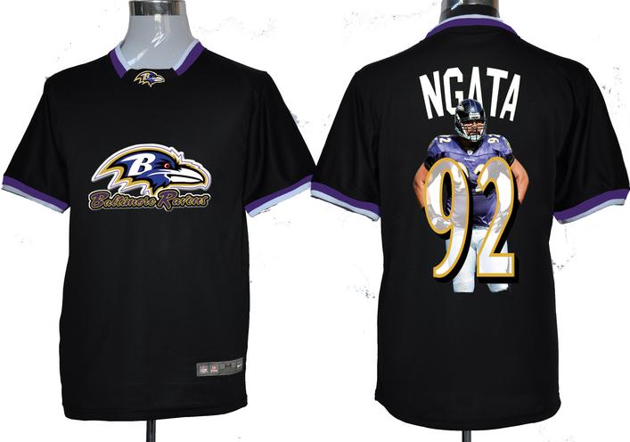 Nike Baltimore Ravens #92 Haloti Ngata Black All-Star Fashion NFL Jerseys-2 Cheap