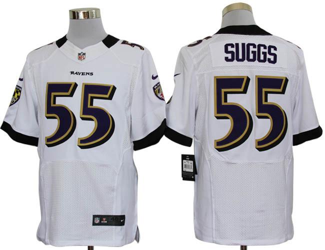 Nike Baltimore Ravens #55 Terrell Suggs White Elite Nike NFL Jerseys Cheap