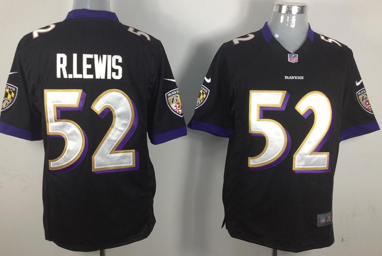 Nike Baltimore Ravens #52 Ray Lewis Black Game Nike NFL Jerseys Cheap