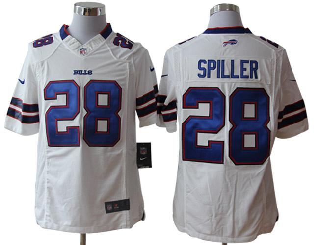Nike Buffalo Bills 28# C.J. Spiller White Game NFL Jerseys Cheap