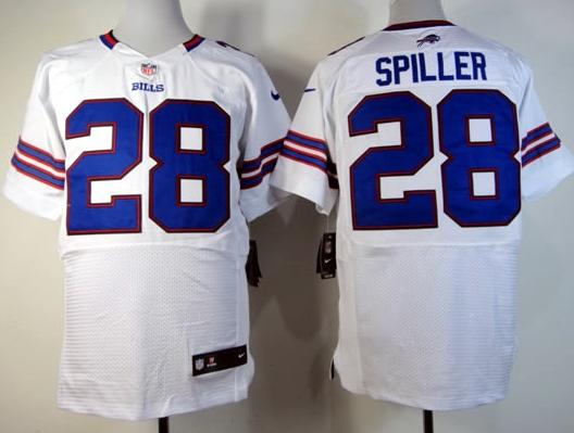 Nike Buffalo Bills 28# C.J. Spiller White Elite NFL Jerseys Cheap