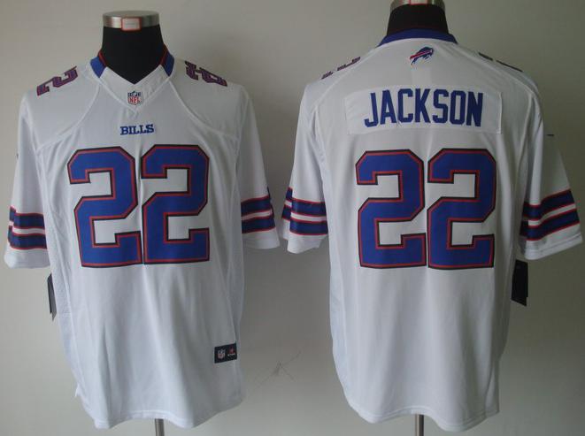 Nike Buffalo Bills 22# Jackson White Game LIMITED NFL Jerseys Cheap