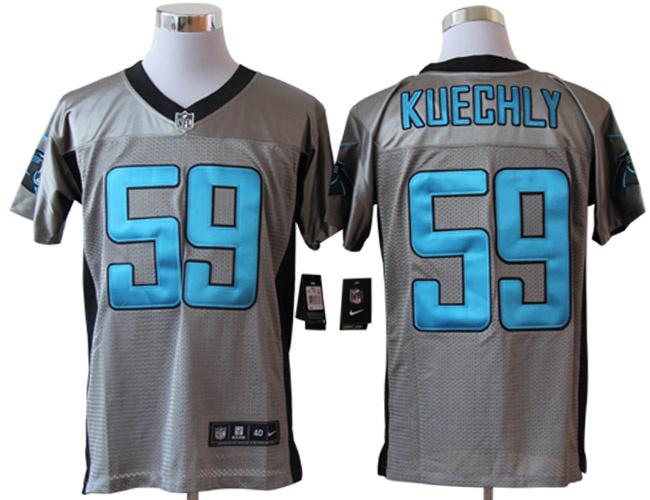 Nike Carolina Panthers 59 Kuechly Grey Shadow NFL Jerseys Cheap