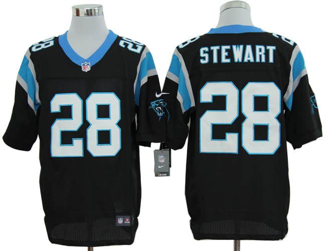 Nike Carolina Panthers #28 Jonathan Stewart Black Elite Nike NFL Jerseys Cheap