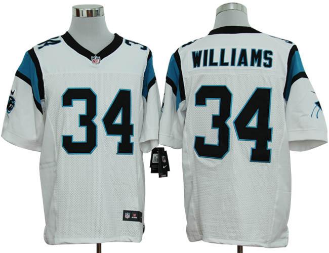 Nike Carolina Panthers #34 DeAngelo Williams White Elite Nike NFL Jerseys Cheap