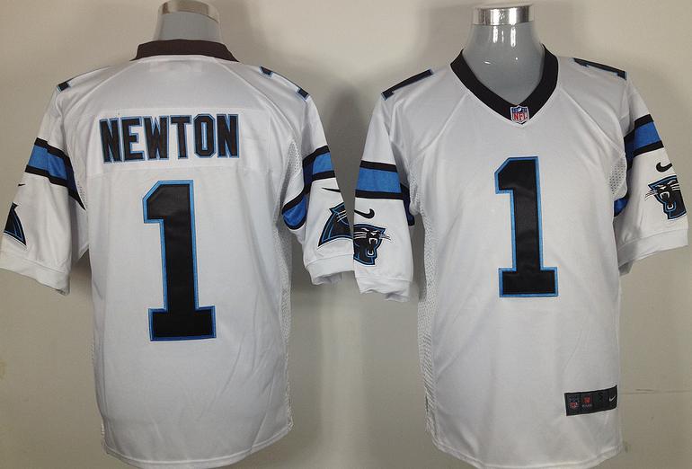 Nike Carolina Panthers #1 Cam Newton White Nike NFL Jerseys Cheap