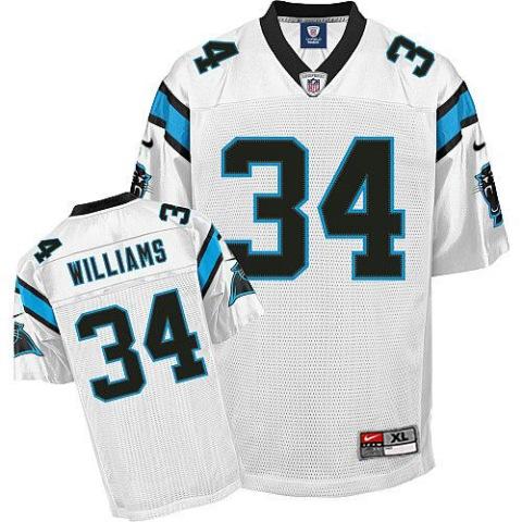 Nike Carolina Panthers #34 DeAngelo Williams White Nike NFL Jerseys Cheap
