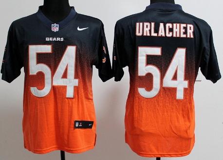 Nike Chicago Bears 54 Brian Urlacher Blue Orange Drift Fashion II Elite NFL Jerseys Cheap
