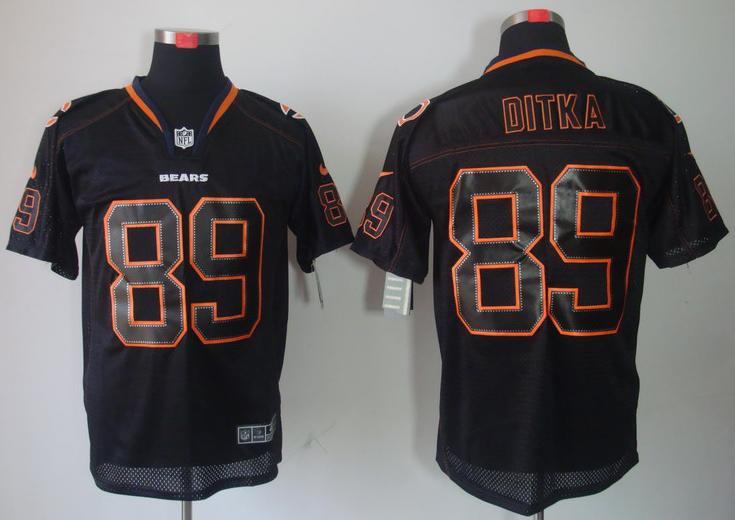 Nike Chicago Bears 89 Mike DITKA Lights Out Black NFL Jerseys Cheap