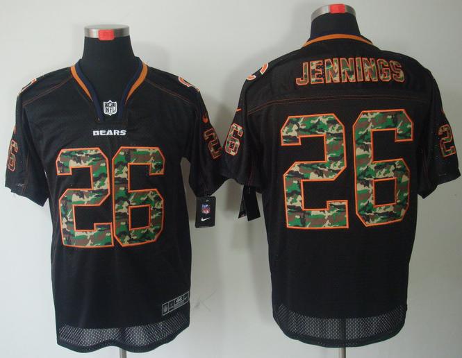 Nike Chicago Bears #26 Tim Jennings Black Camo Fashion Elite NFL Jerseys Camo Number Cheap