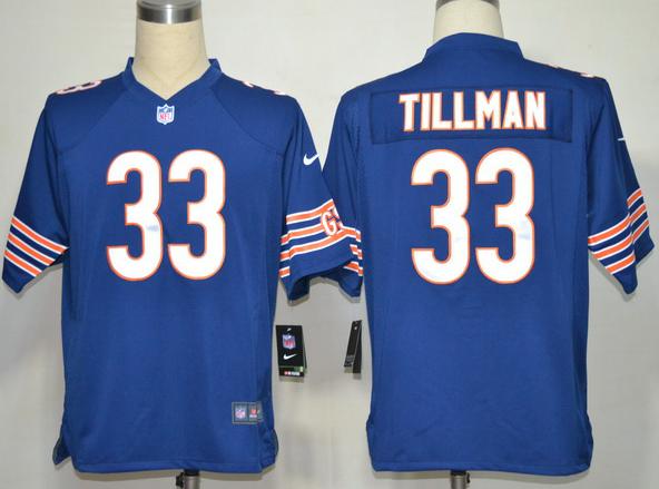 Nike Chicago Bears 33 Tillman Blue Game NFL Jerseys Cheap