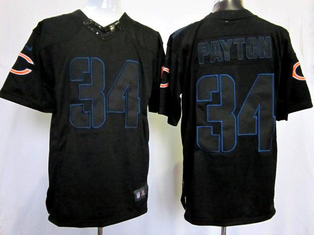 Nike Chicago Bears 34 Walter Payton Black Impact Game LIMITED NFL Jerseys Cheap