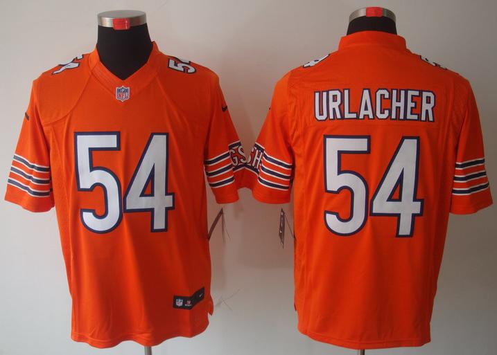 Nike Chicago Bears 54 Brian Urlacher Orange Game LIMITED NFL Jerseys Cheap
