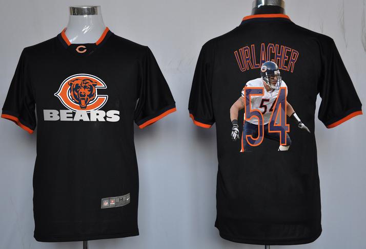 Nike Chicago Bears 54 Brian Urlacher Black All-Star Fashion NFL Jerseys Cheap