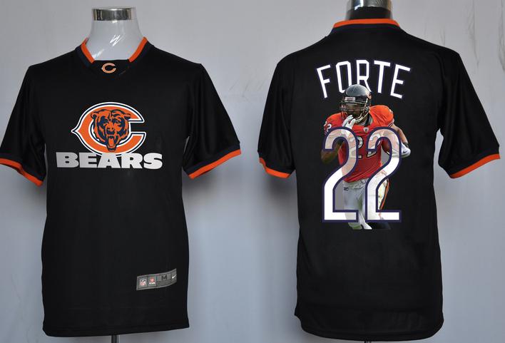 Nike Chicago Bears 22# Matt Forte Black All-Star Fashion NFL Jerseys Cheap