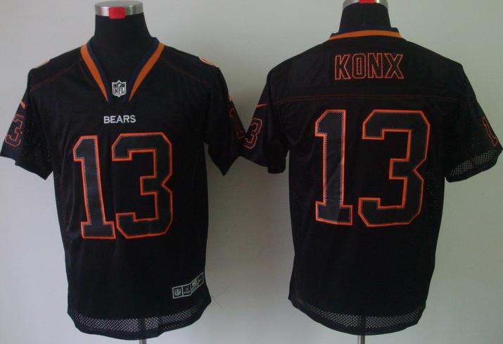 Nike Chicago Bears 13 Johnny Knox Lights Out Black Elite NFL Jerseys Cheap