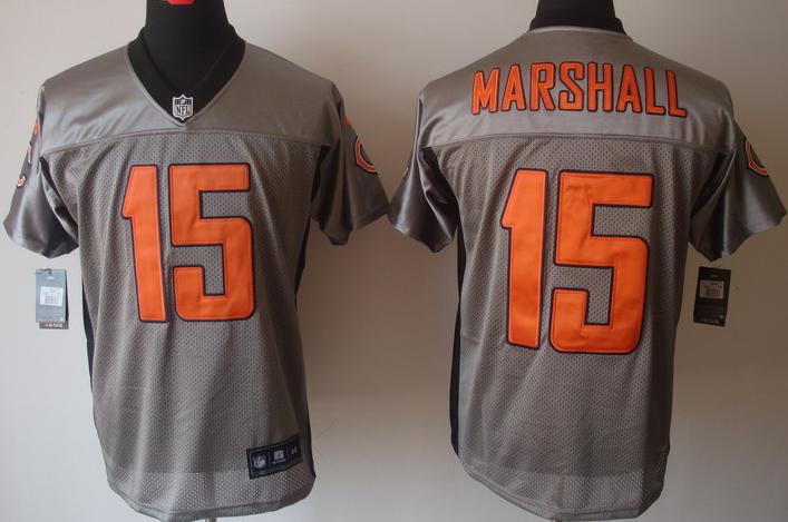 Nike Chicago Bears #15 Marshall Grey Shadow NFL Jerseys Cheap