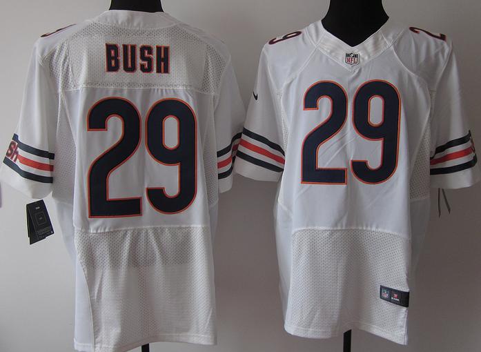 Nike Chicago Bears #29 Michael Bush White Elite Nike NFL Jerseys Cheap