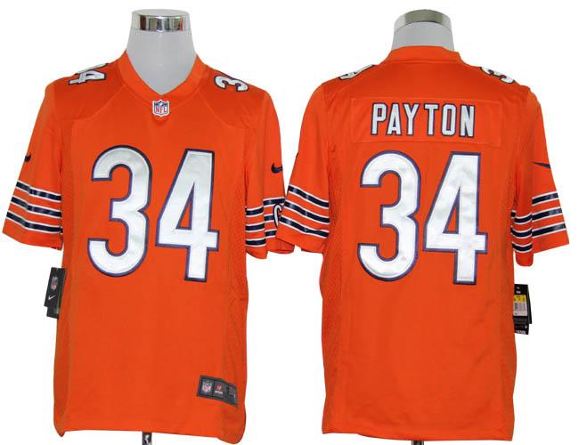 Nike Chicago Bears 34 Walter Payton Orange Game Nike NFL Jerseys Cheap