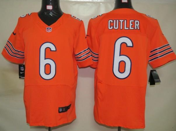 Nike Chicago Bears 6# Jay Cutler Orange Elite Nike NFL Jerseys Cheap
