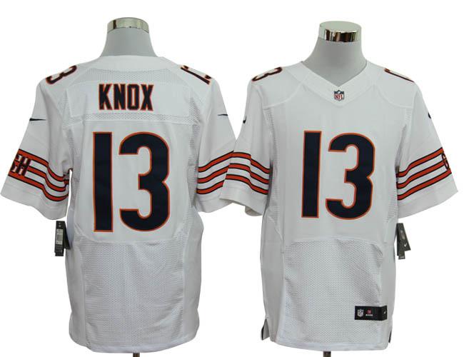 Nike Chicago Bears 13 Johnny Knox White Elite Nike NFL Jerseys Cheap