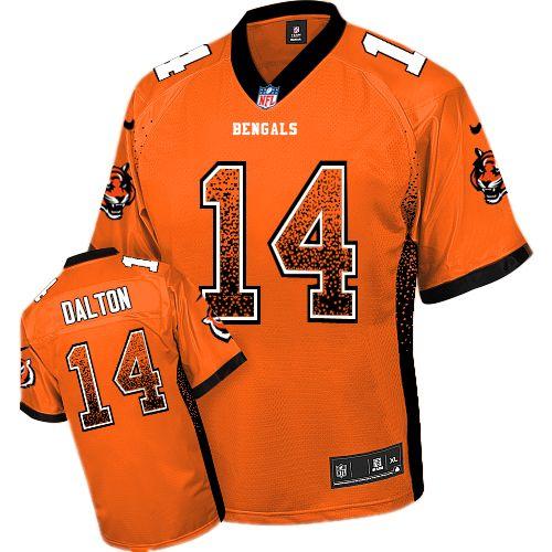 Nike Cincinnati Bengals 14 Andy Dalton Orange Drift Fashion Elite NFL Jerseys Cheap